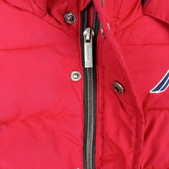 Nautica Boys Jacket Coat Red Insulated Hooded Kids Full Zip  Pockets  Small 4‎ - Picture 8 of 15